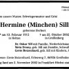 Herbert Hermine 1915-2002 Todesanzeige